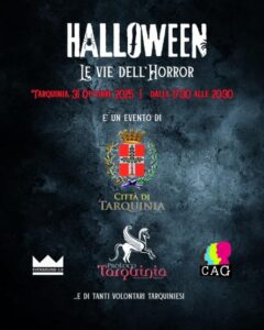 Locandina dell'iniziativa Halloween… le Vie dell’Horror a Tarquinia
