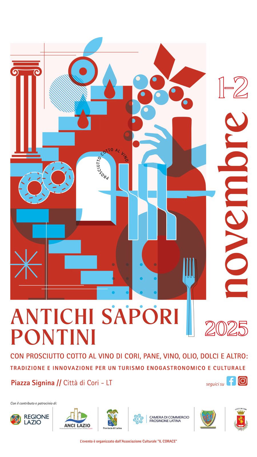 Locandina dell'iniziativa Antichi Sapori Pontini a Cori