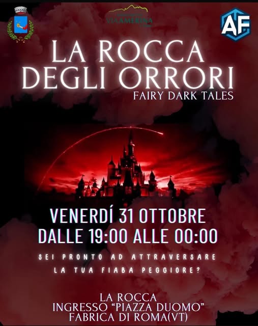 Locandina dell'iniziativa "La Rocca degli Orrori" a Fabrica di Roma