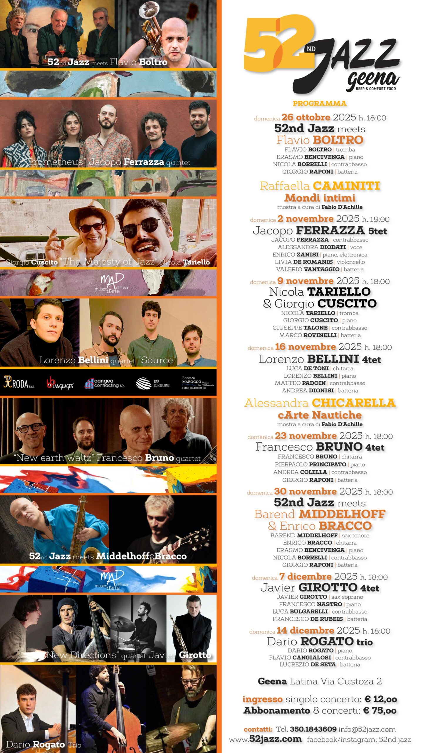 Locandina della rassegna Jazz di Latina