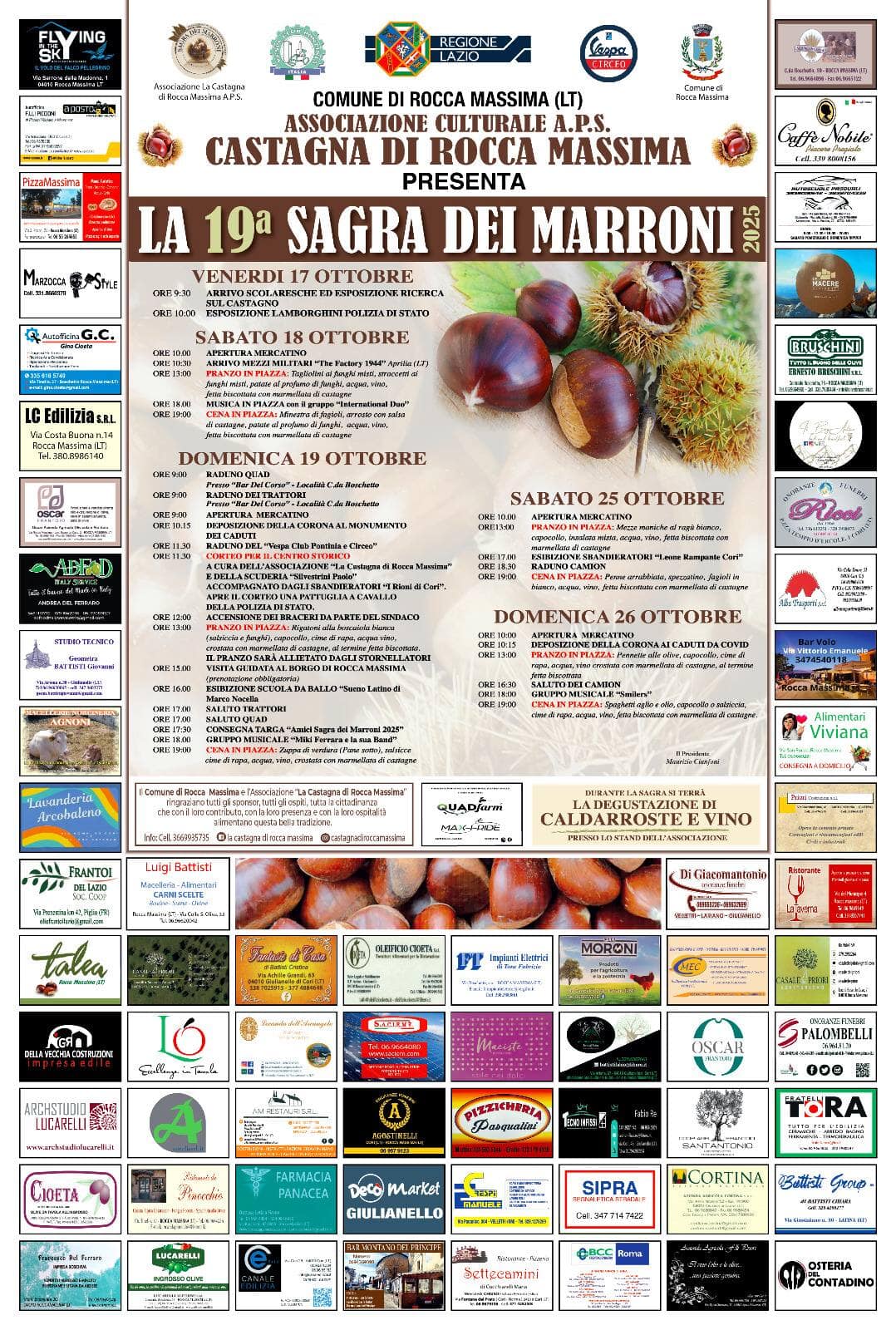 Locandina della Sagra del Marrone di Rocca Massima