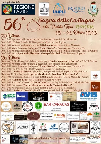Locandina della Sagra delle Castagne di Norma