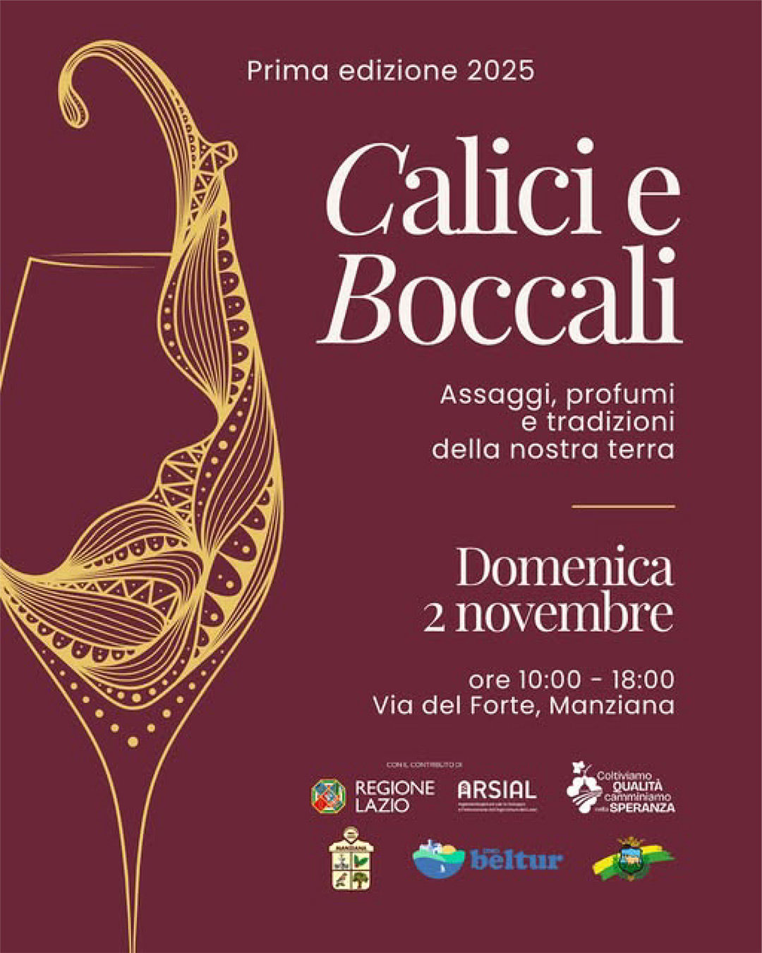 Locandina Calici e Boccali 2025 Manziana
