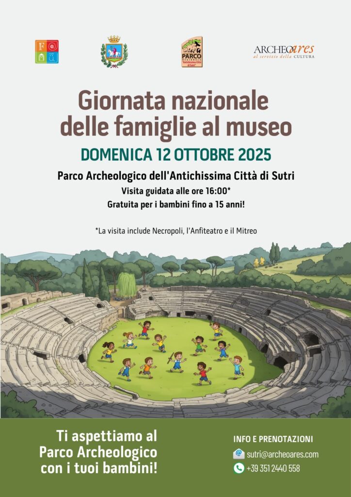 locandina famiglie al museo a Sutri