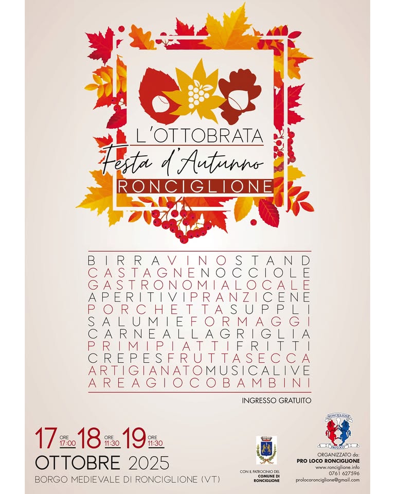 Locandina dell'iniziativa L'ottobrata di Ronciglione