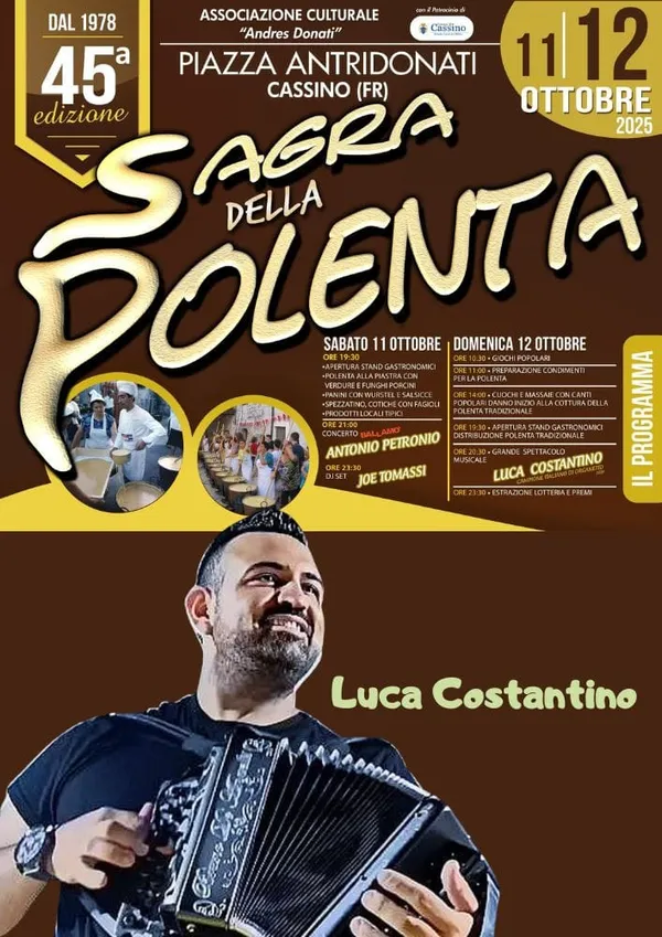 Locandina della Sagra della Polenta a Sant'angelo in Theodice a Cassino