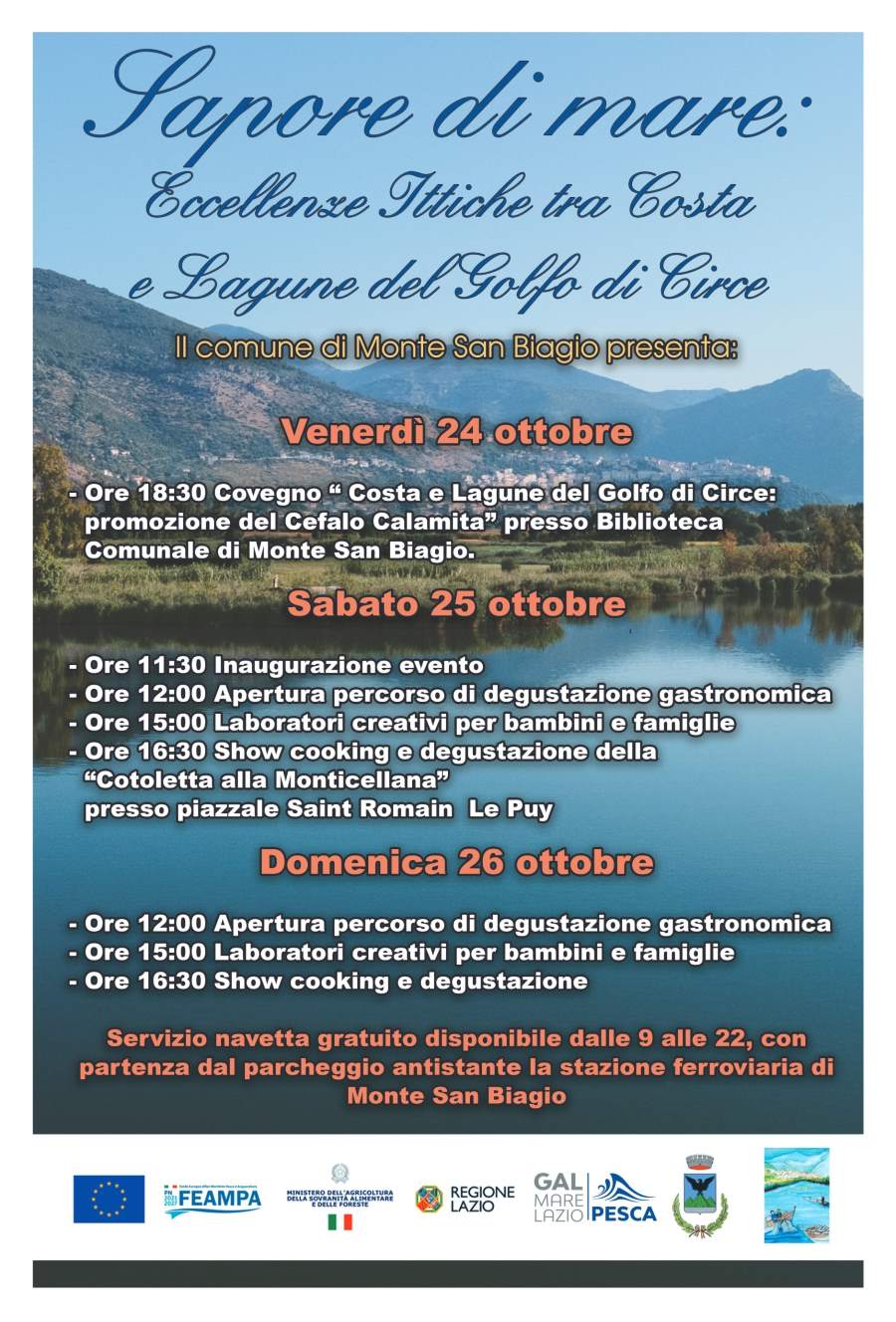 Locandina dell'iniziatica Sapore di mare a Montesanbiagio