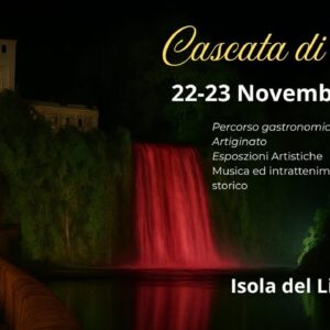 Locandina dell'iniziativa Cascata di Vino a Isola del Liri