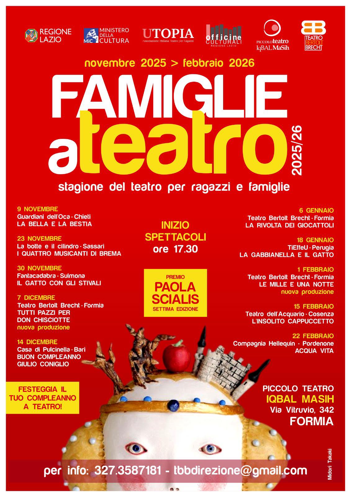 Locandina dell'iniziativa famiglie a Teatro a Formia