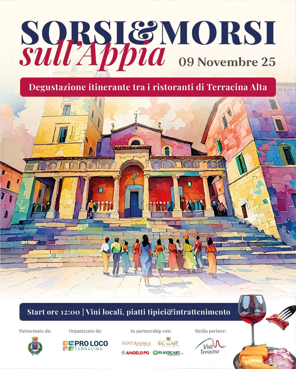 Locandina dell'iniziativa Sorsi e Morsi sull'Appia