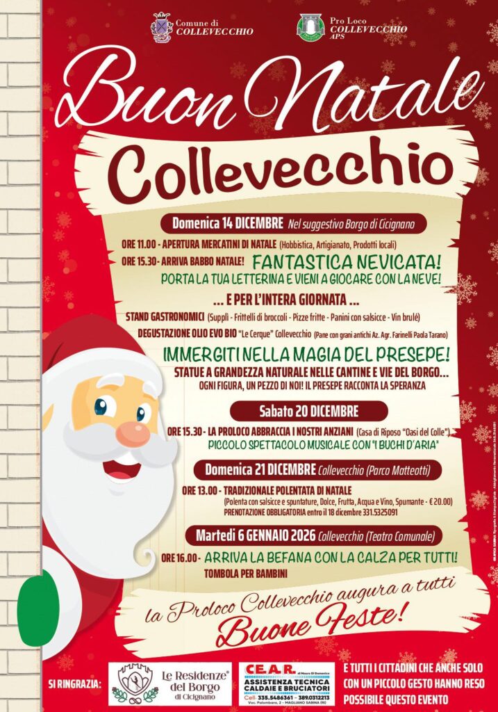 Collevecchio natale 2025