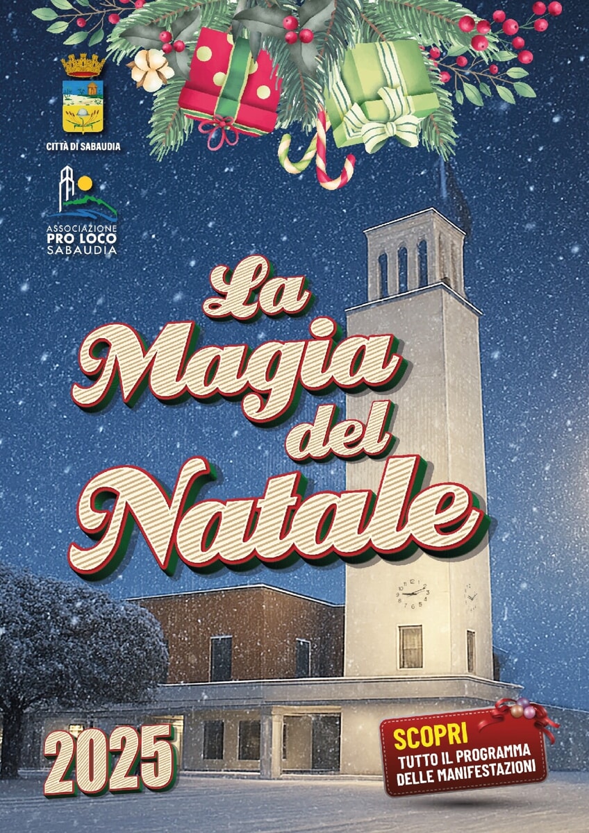 Locandina La magia del Natale Sabaudia 2025