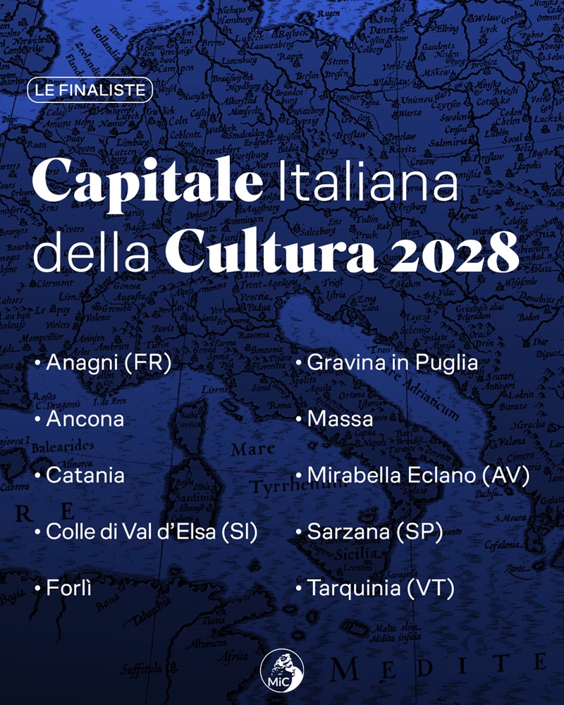 La top 10 per il titolo di Capitale italiana della Cultura 2028