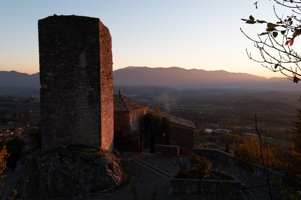 panorama sulla Linea Gustav dalla Torre dei Conti d'Aquino