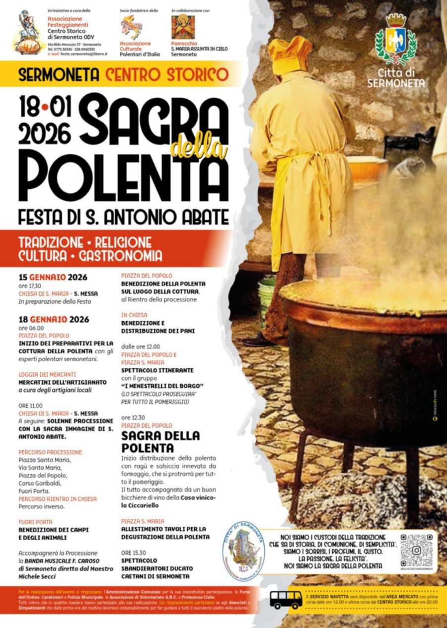 Locandina della Sagra della polenta di Sermoneta