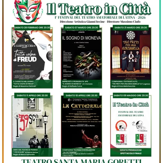 Latina Locandina dell'iniziativa "Teatro in città" a Latina
