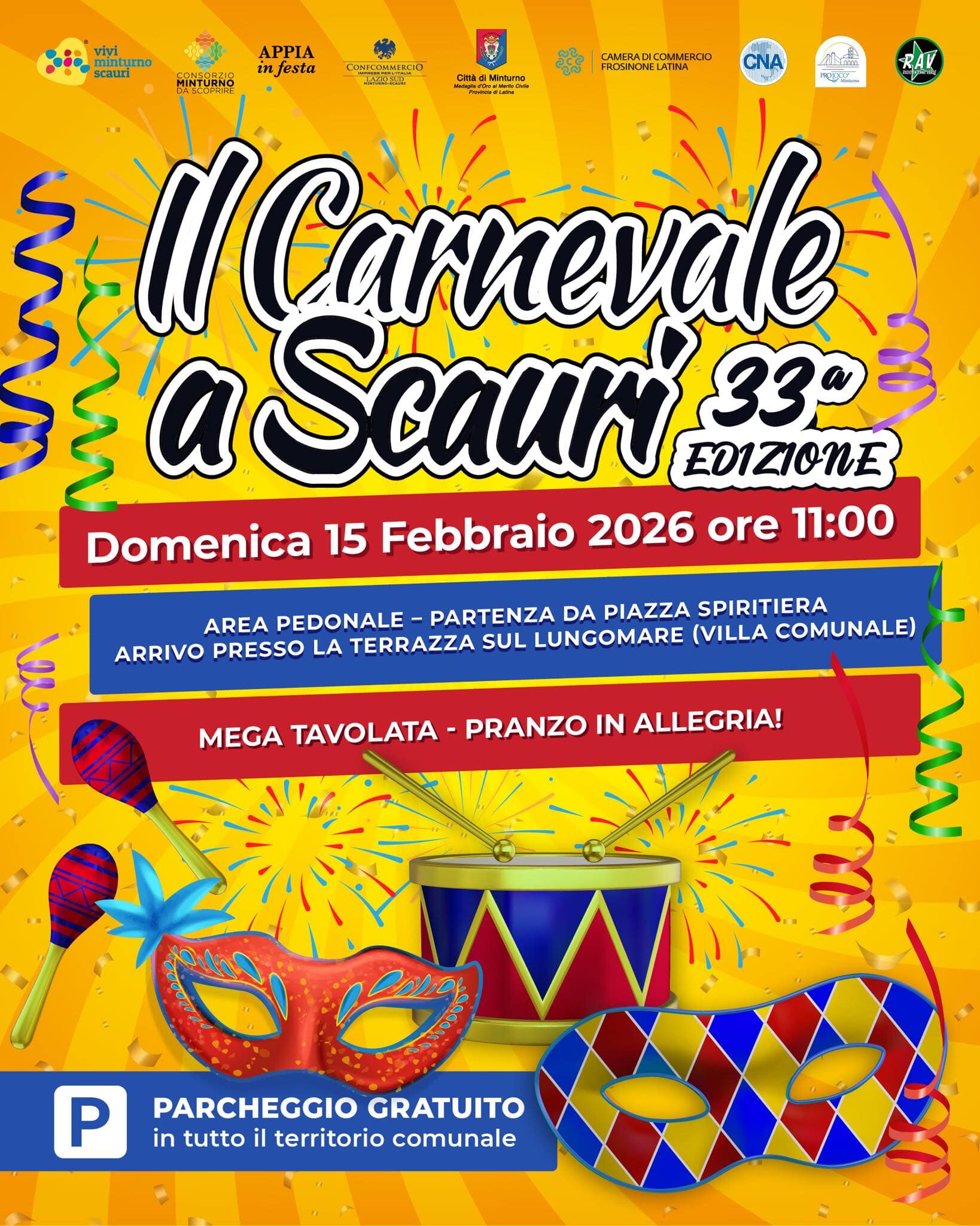 Locandina del33° Carnevale di Scauri