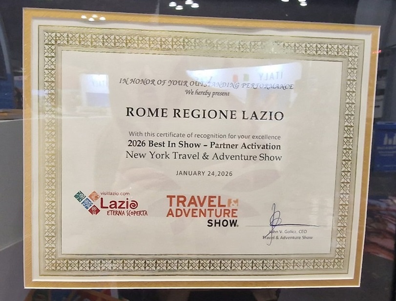 Premio consegnato al Lazio per miglior stand