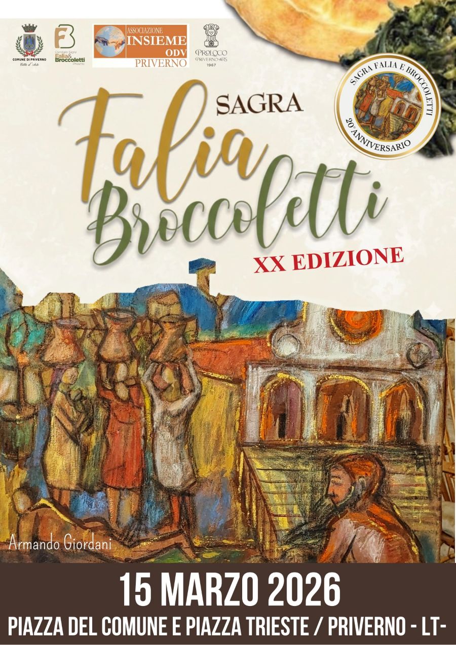 Locandina della 20ª Sagra dei Broccoletti di Priverno