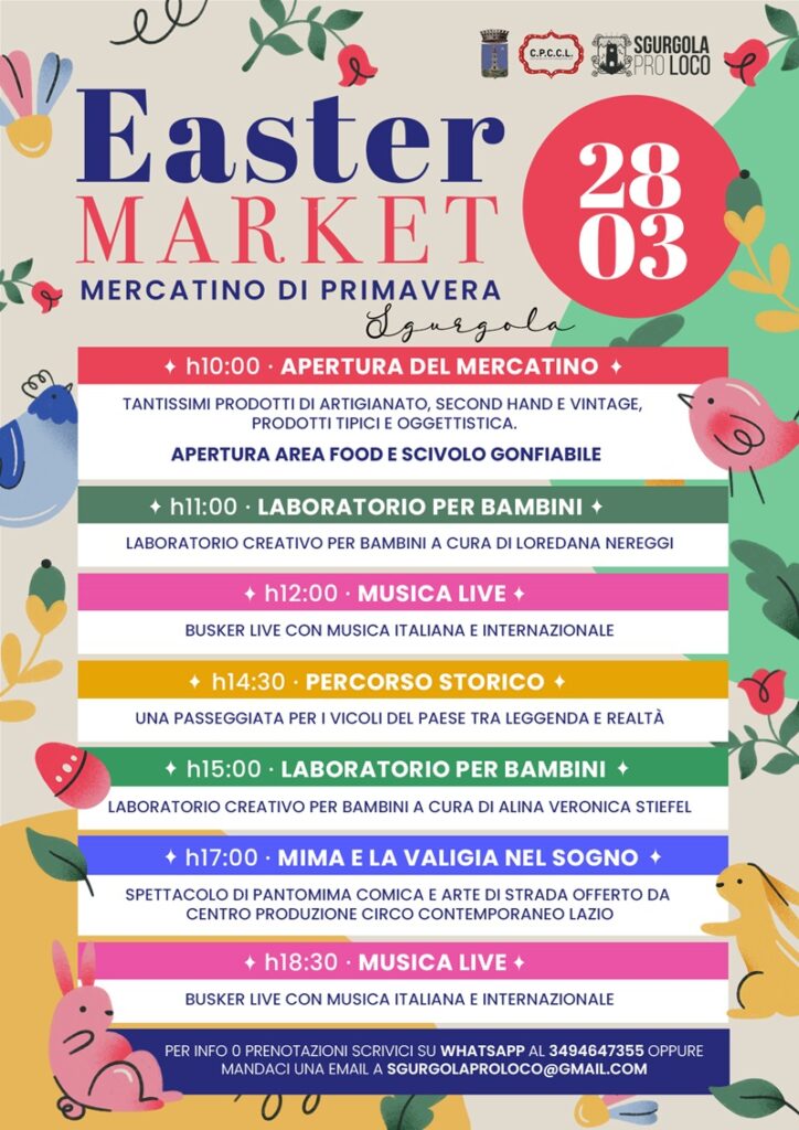 Locandina Easter Market 2026 a Sgrurgola
