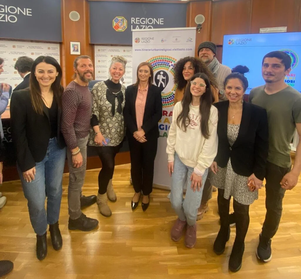 Alcuni travel blogger alla presentazione della nuova piattaforma Itinerari Urbani Religiosi del Lazio