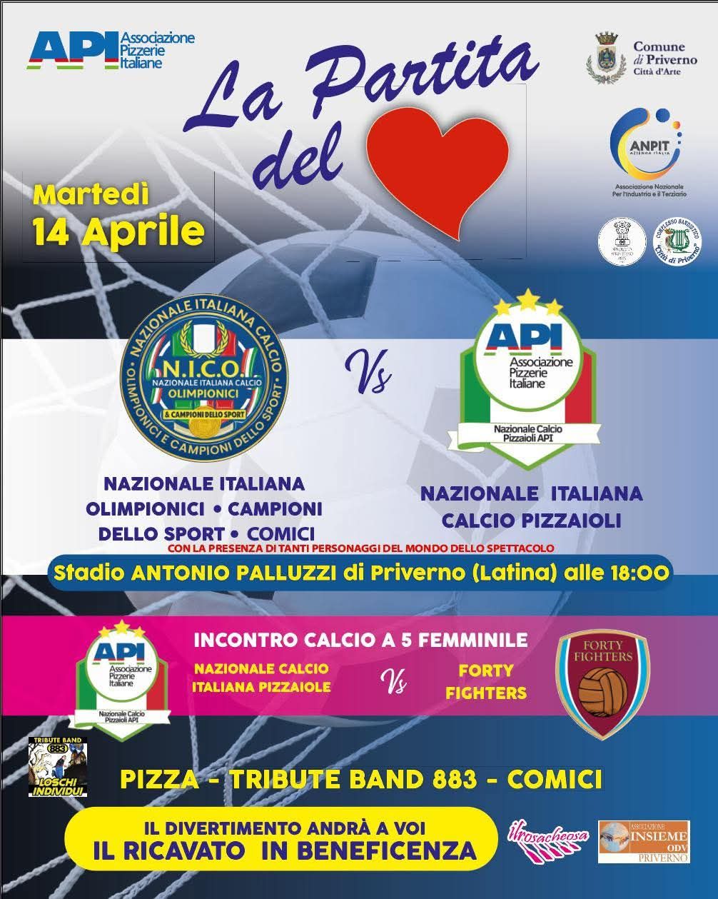  Priverno - Locandina dell'iniziativa La partita del cuore