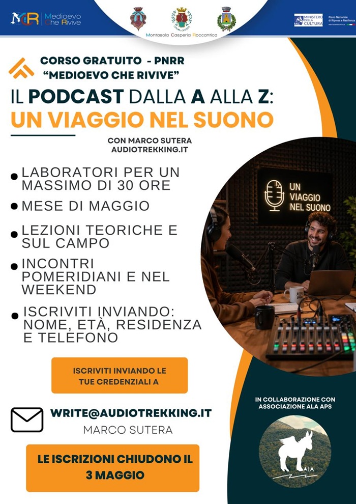 Locandina Corso Il Podcast dalla A alla Z -2026