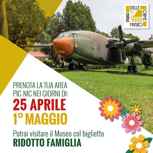 locandina del Primo maggio al museo di Piana delle orme a Latina