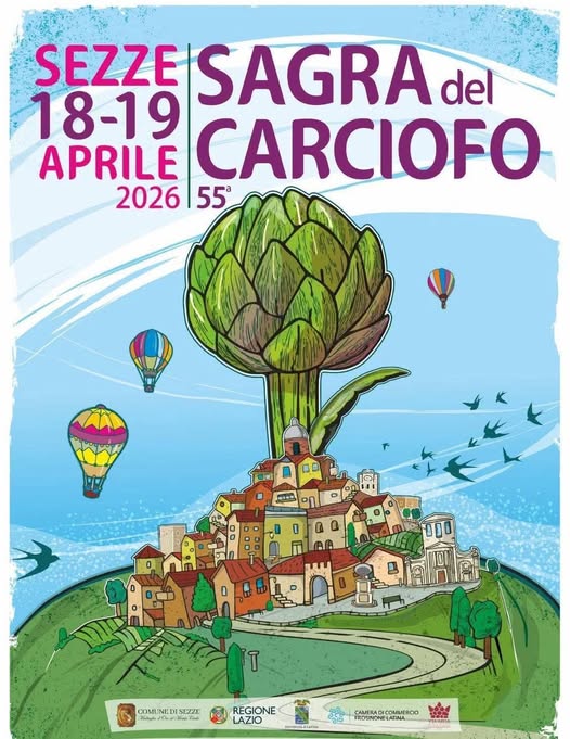 Locandina della sagra del Carciofo di Sezze 2026