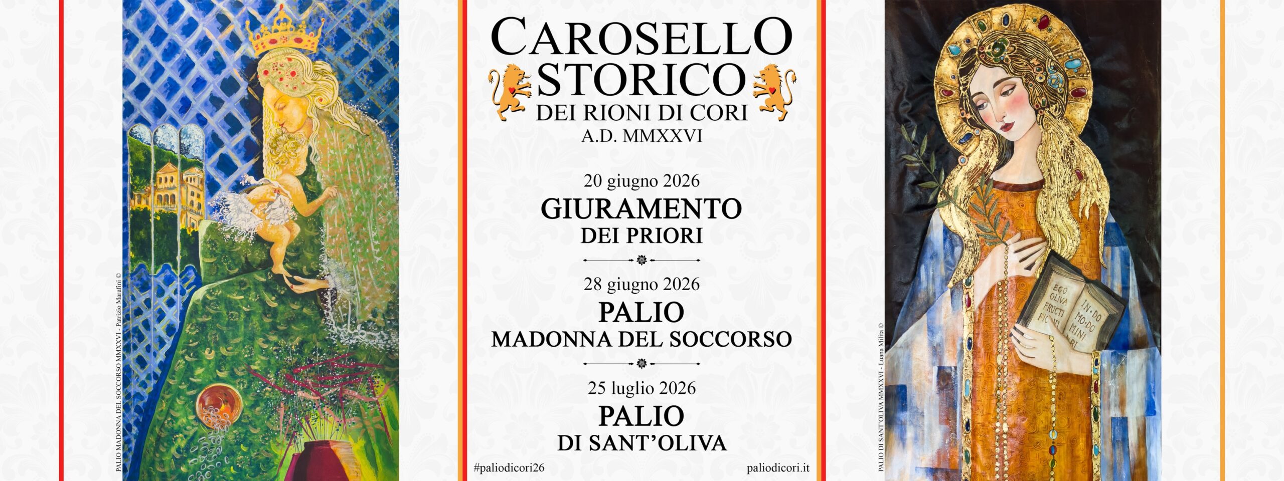 Locandina carosello storico dei rioni di cori