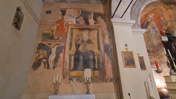 Chiesa di Sant'Antonio Abate, affreschi Scuola Umbra