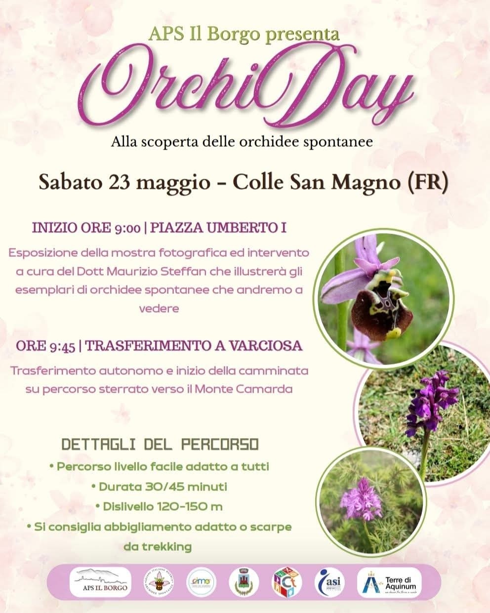 Locandina dell'iniziativa OrchiDay a Colle San Magno