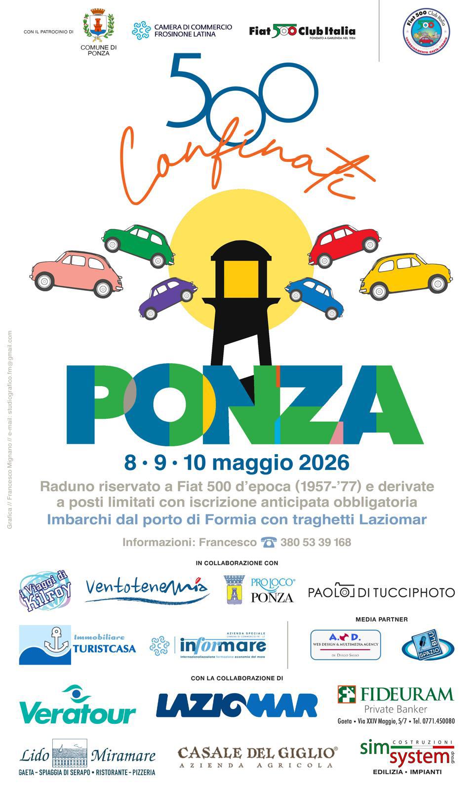 Locandina del Raduno auto d'epoca a Ponza