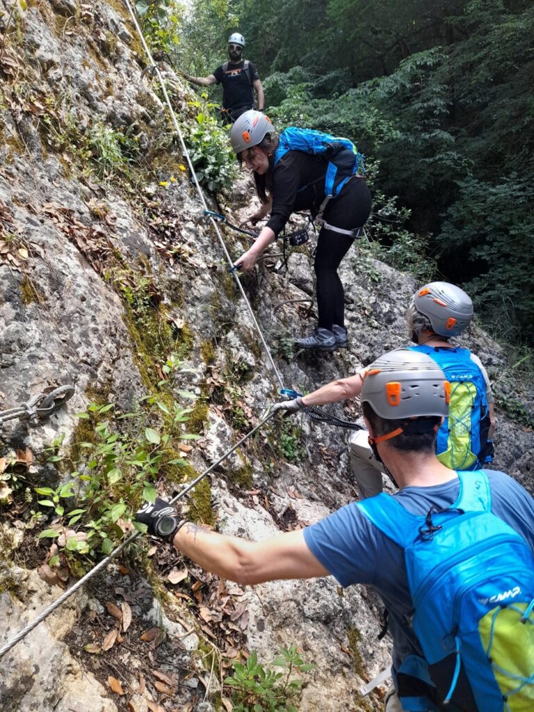 La via ferrata nelle Gole del Farfa - Foto FB Comune di Mompeo