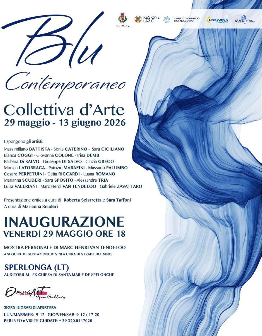 Locandina dell'iniziativa Blu contemporaneo a sperlonga