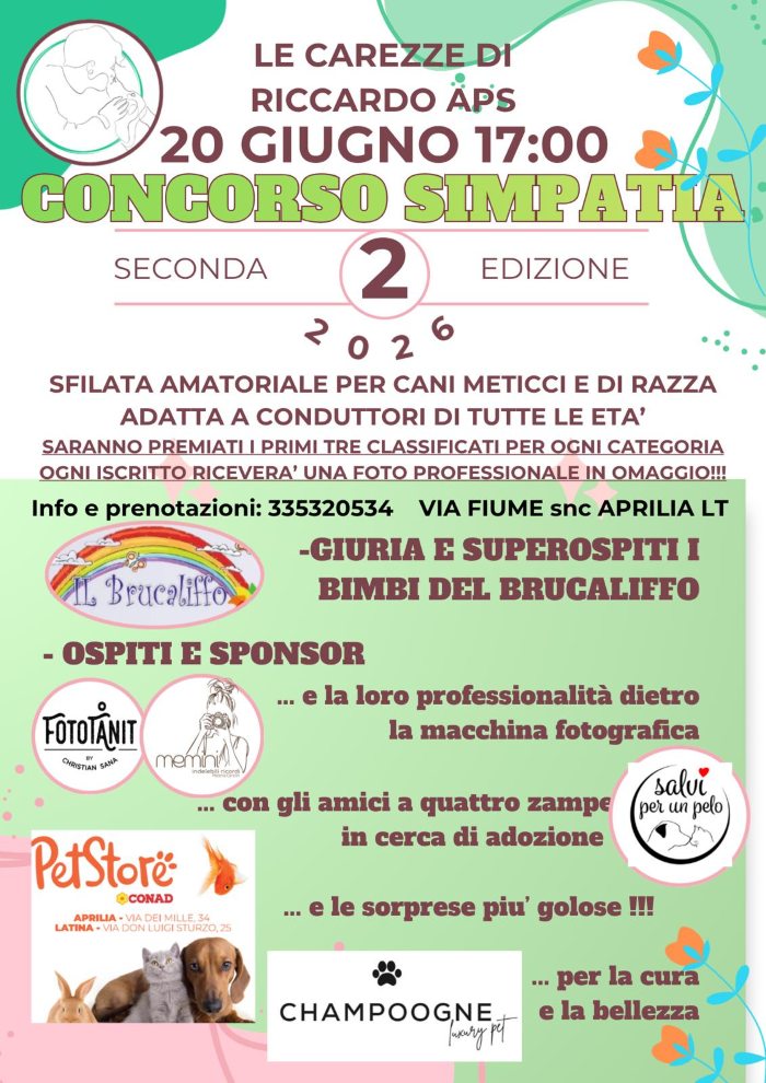 Locandina del Concorso simpatia di Aprilia