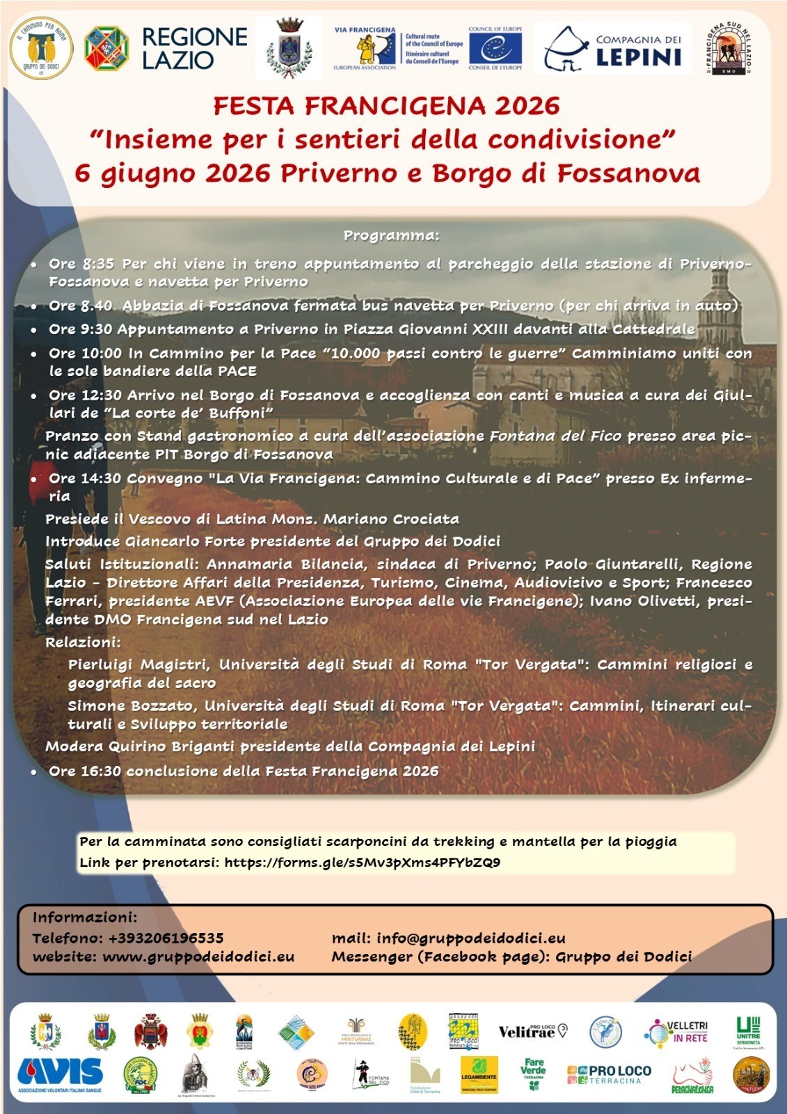 locandina dela Festa della Francigena 2026