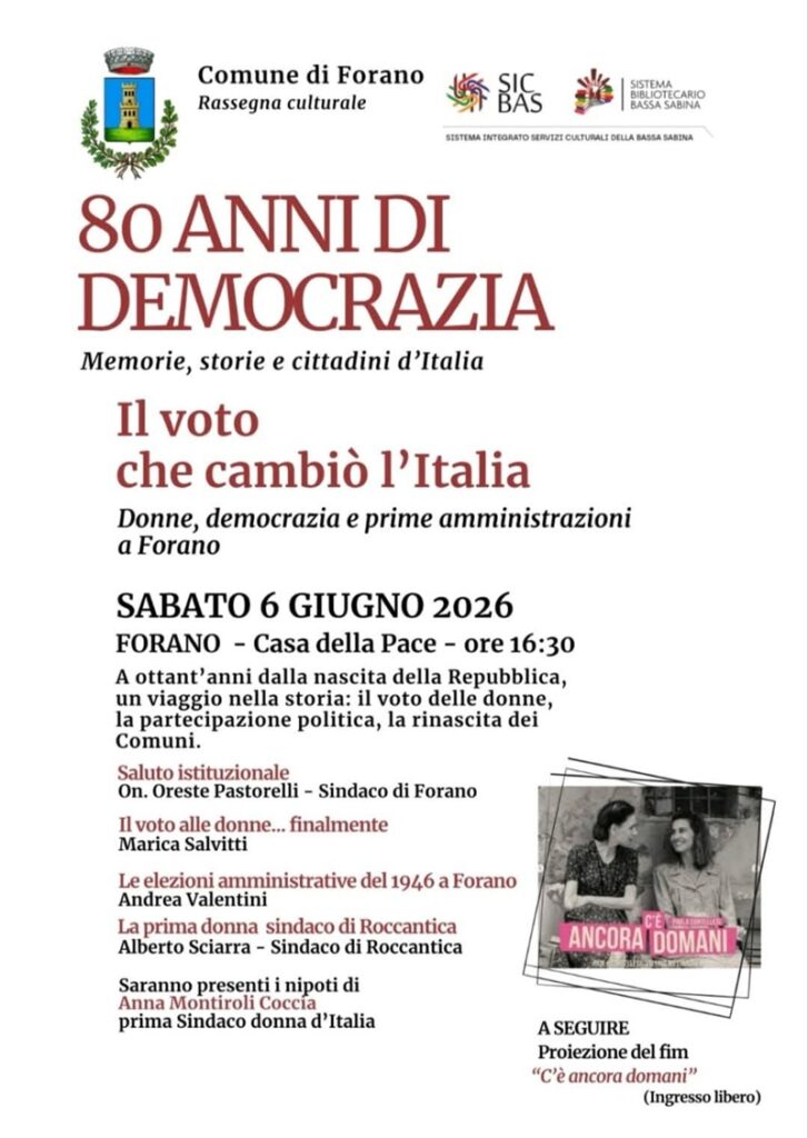 Locandina eveto a Forano
