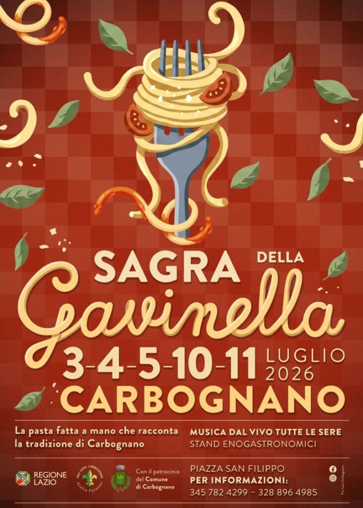 Locandina Sagra della Gavinella a Carbognano 2026