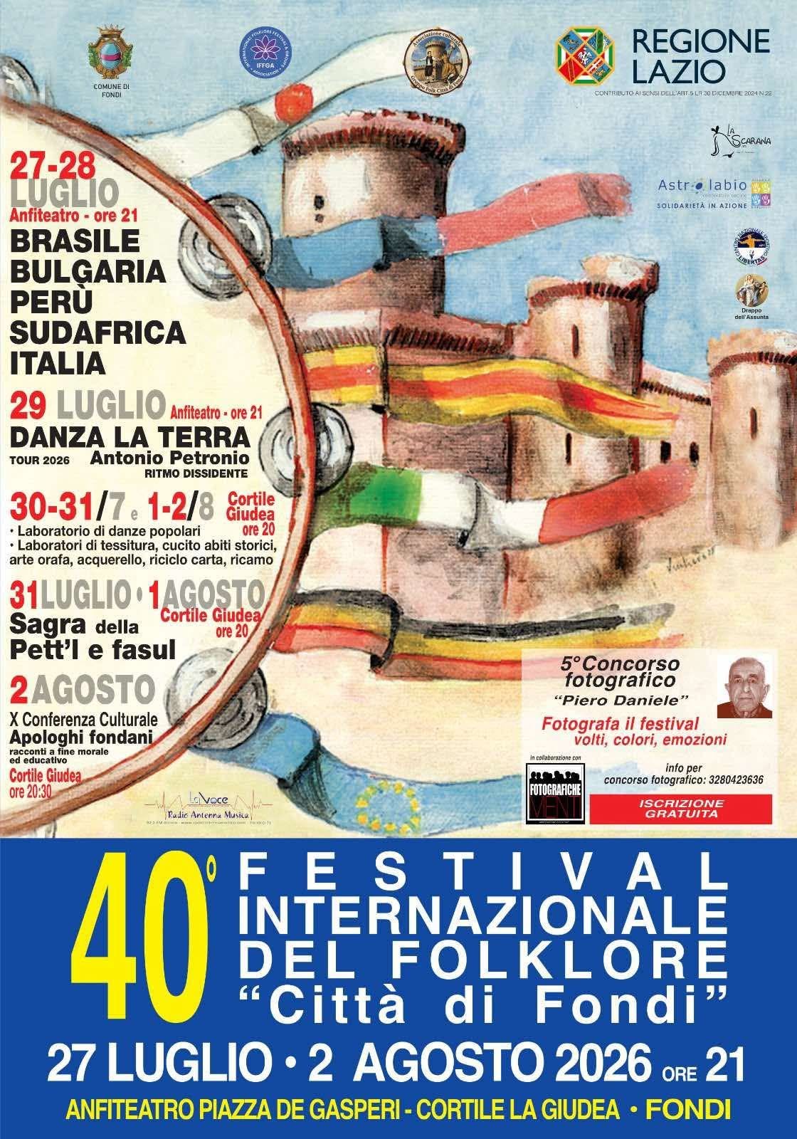 locandina del 40 esimo Festival internazionale del Folkore a Fondi