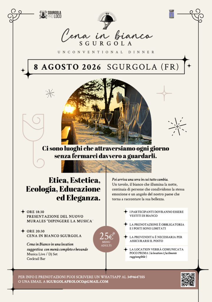 Cena in bianco a Sgurgola