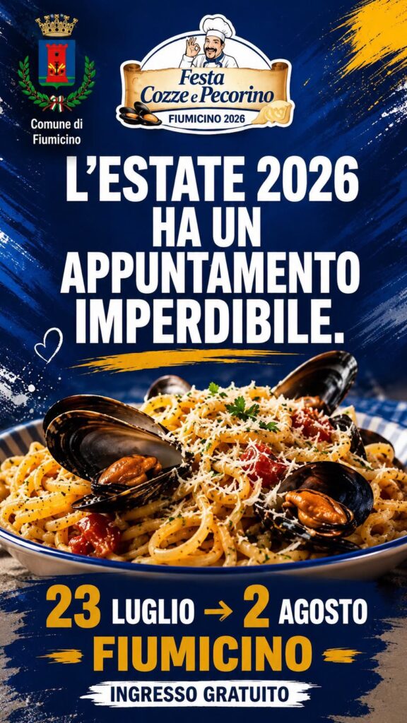 locandina Fiumicino Cozze e Pecorino 2026