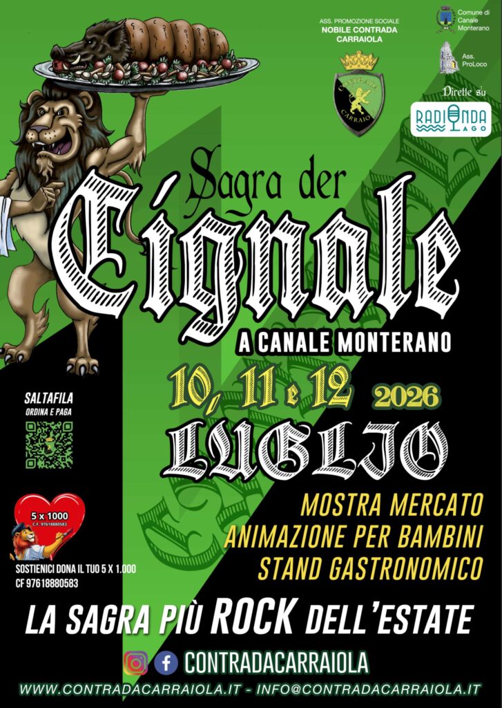 locandina Sagra Cignale Canale Monterano 2026