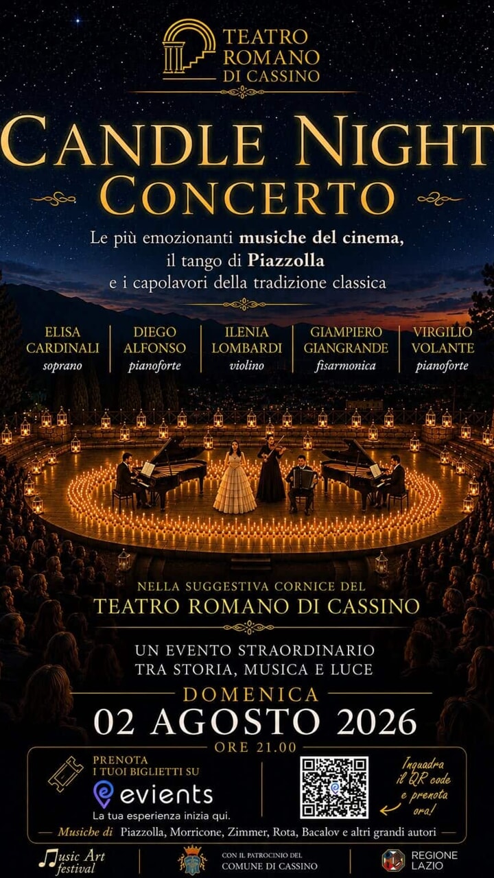 Locandina del concerto Candle Night a cassino
