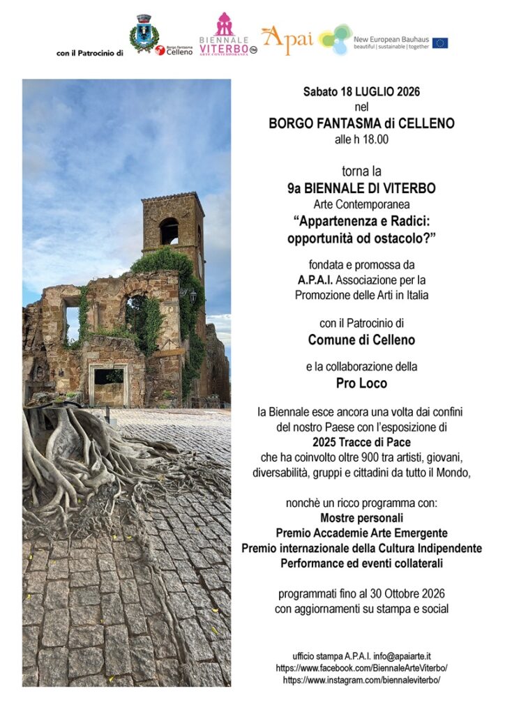 Locandina Biennale Arte Viterbo 2026 a Celleno
