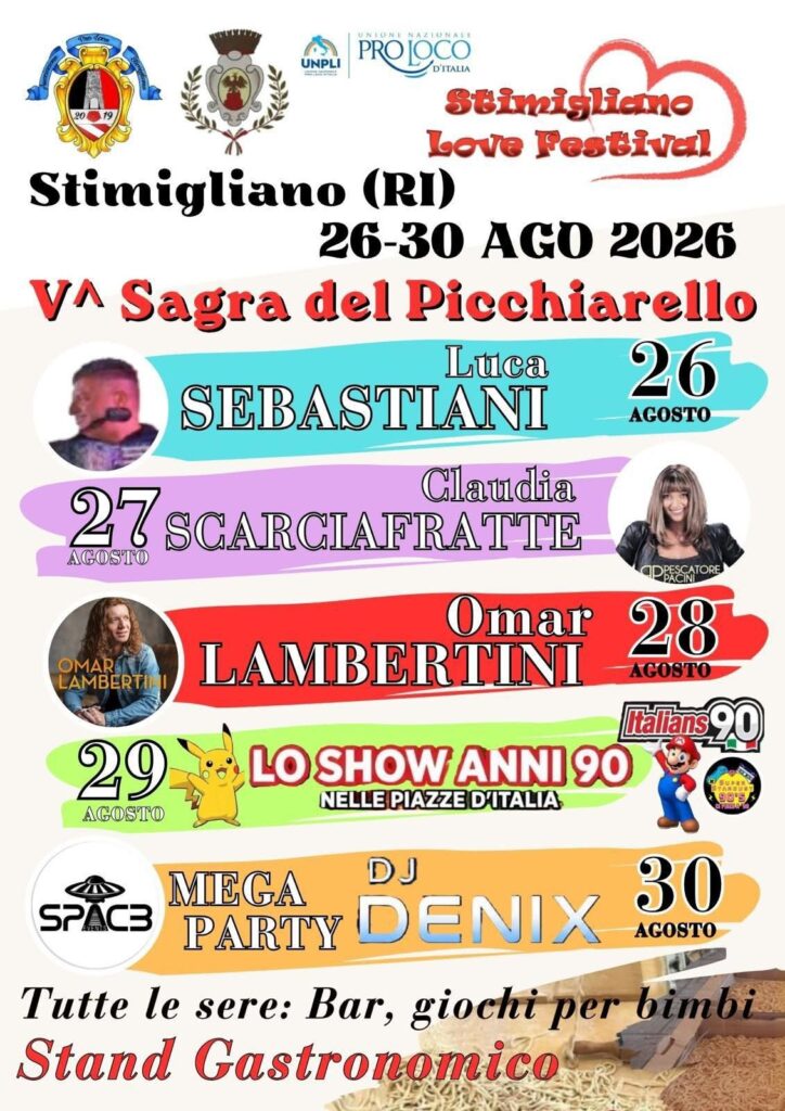 Locandina Love festival Stimigliano 2026