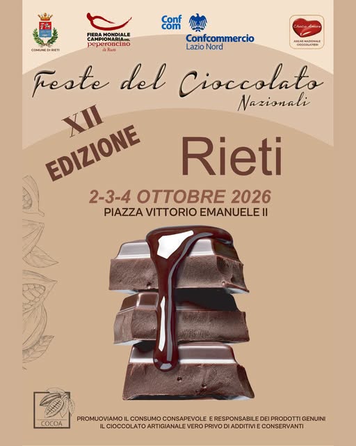 2 ottobre festa del cioccolato rieti