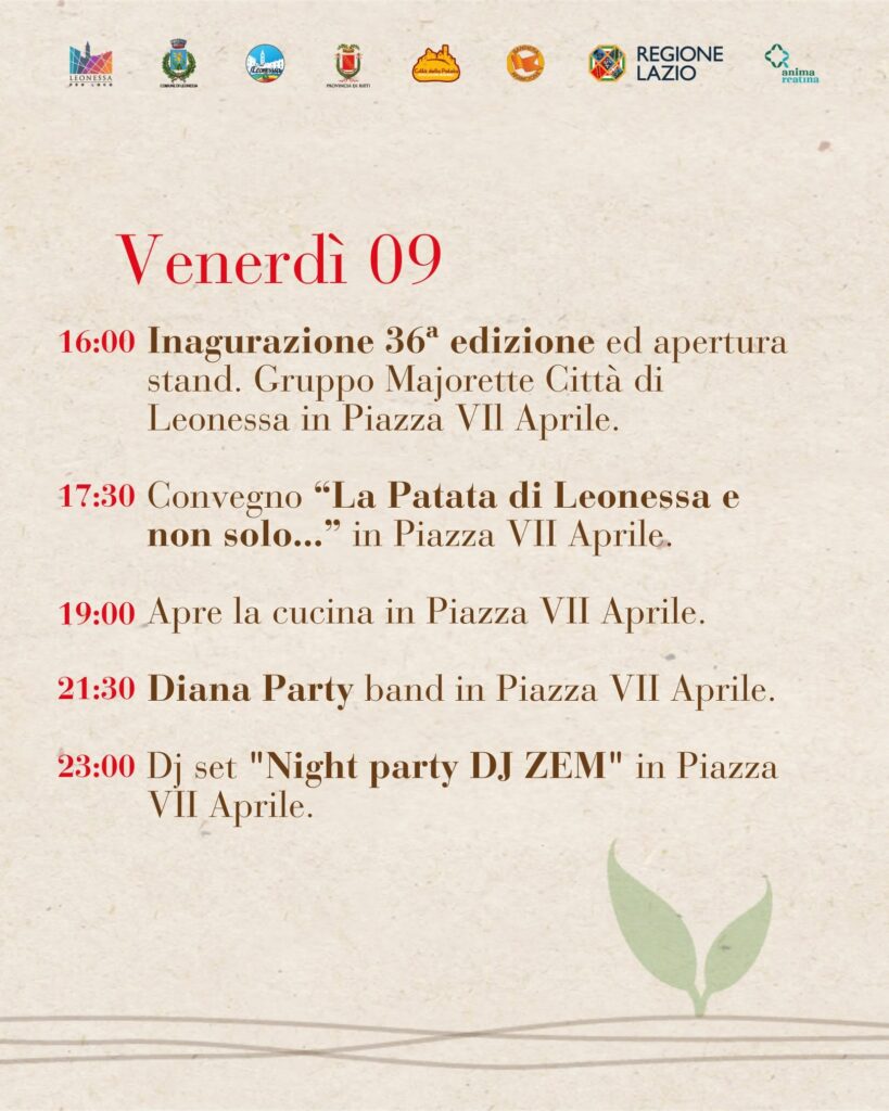 36° Sagra della Patata Leonessana