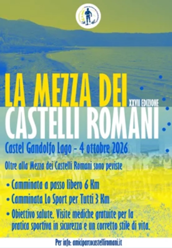 Locandina Mezza maratona Castelli Romani 2026