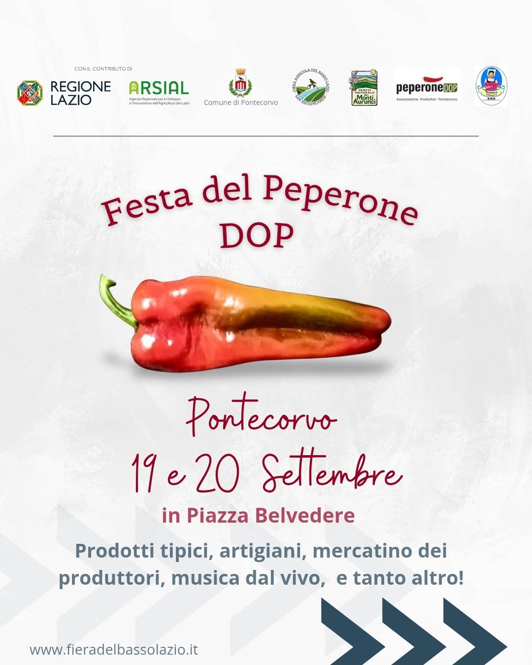 Locandina della festa del peperone di Pontecorvo 2026